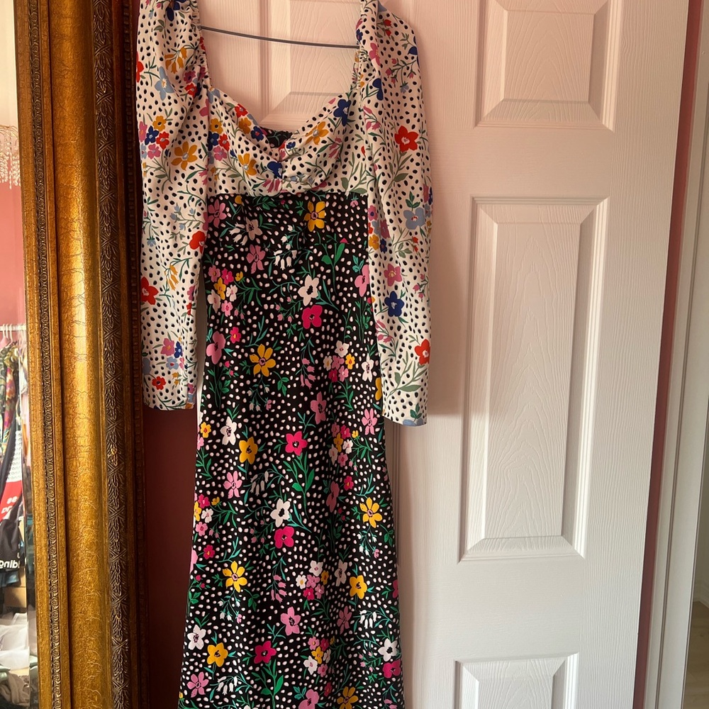Floral Multicolor Women's Dress